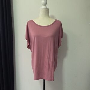 Old Navy Actuve Mauve Open Bavk Short Sleeve Top